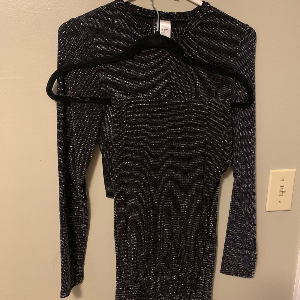 H&M two piece shimmer set- top and bottoms (pants)